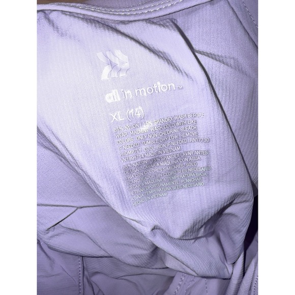 Girls All in motion, woven Purple Lavender jacket, hooded size X Large New - Picture 4 of 4